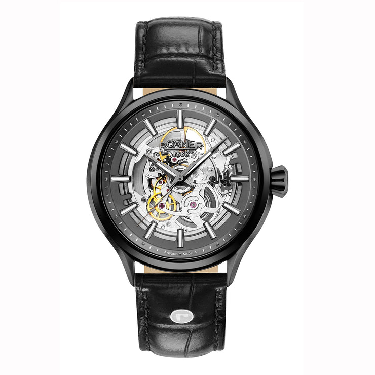 Roamer Competence Skeleton III Automatic Grey Round Dial Men&