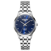 ROAMER Seehof Swiss Made CZ Blue Round Dial Women's Watch - 509847 41 40 20