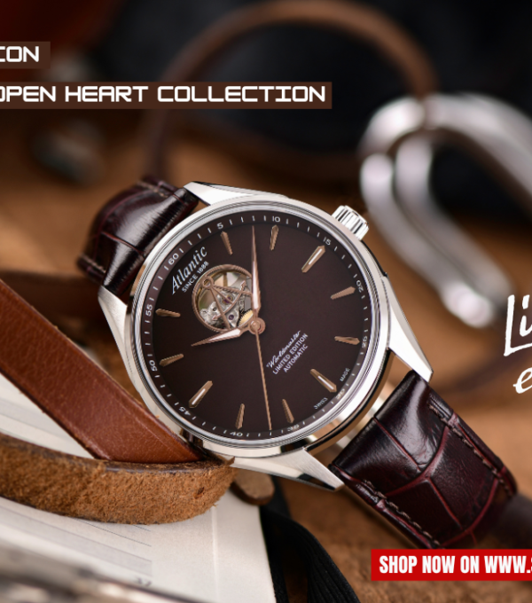 Limited Edition Atlantic Swiss Watch | Open Heart Collection in India