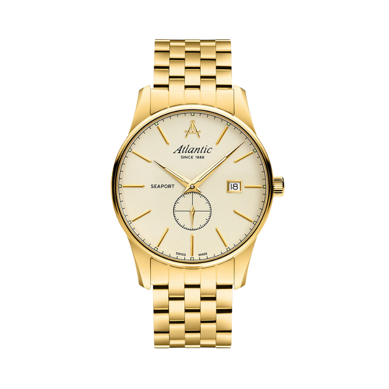 Luxury Swiss automatic watch with stainless steel case, minimalist dial design, and elegant leather strap