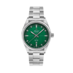 Atlantic Slim Black Dial Quartz Watch for Men