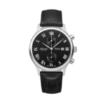 Atlantic Gold Accent Black Dial Quartz Watch for Men
