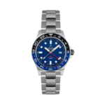 Atlantic GMT Black Dial Quartz Watch for Men