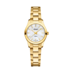 Atlantic Seapair diamond watch with mother of pearl dial and gold stainless steel bracelet